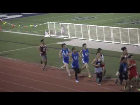 Video of Jack Tablizo (in royal blue with fluorescent yellow shoes) - 1st varsity track meet as a freshman. 1600m / 1st place / PR = 4:50