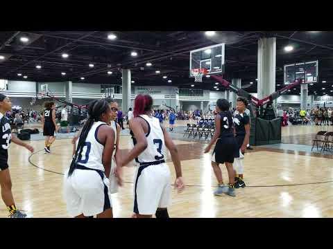 Video of Alexis R, AAU, Number 12, Black and White Jersey