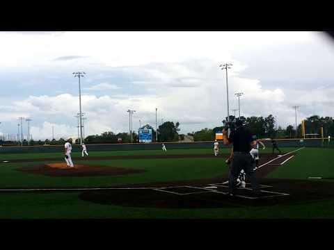 Video of 385 ft triple with wood bat at prospect wire showcase 