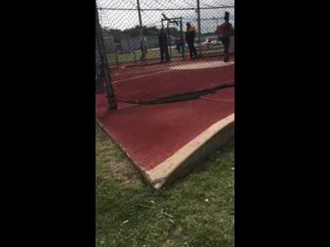 Video of Hayden Holloway District Meet 1st Place Throw 2016