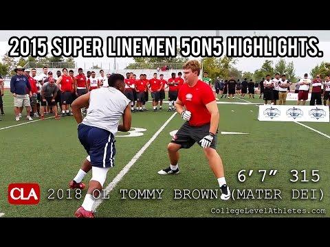 Video of Tommy Brown 2018 OL Highlights: Super Linemen 5on5 Mixtape #D1Bound - CollegeLevelAthletes.com