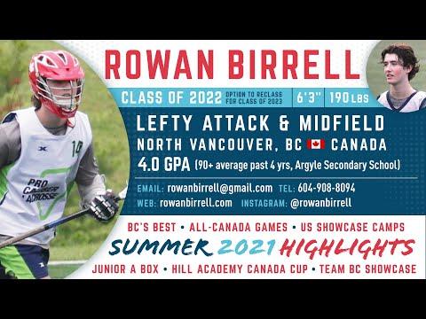 Video of Rowan Birrell (Class of 22/23) // Summer 2021 Field & Box Highlights