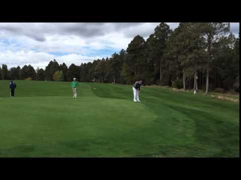 Video of 40'birdie put on hole #1 at the flagstaff invitational 10/16/2015