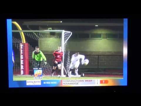 Video of Mason Kresge playoff save on wfmz news