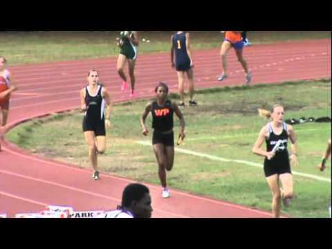 Video of 4by800 meter dash. 4th leg, Asha Douglas