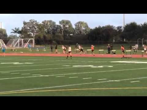 Video of 300m hurdles 3/13/15 (first place)