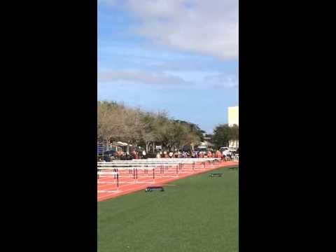 Video of 100m Hurdles 3/13/15 (first place)