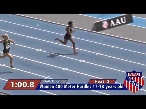 Video of Christy Gilbert - AAUTVs coverage of her 400m Hurdle Prelim