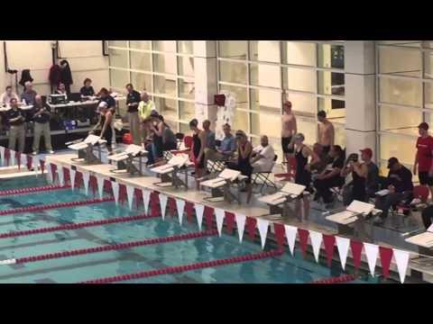 Video of Christine Yang 100Free SCY at line 4 and finish time 53.24