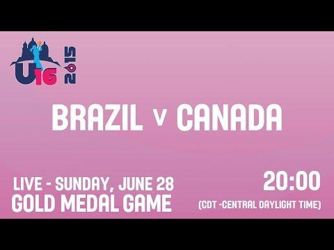 Video of 2015 - FIBA Americas U16 - Canada vs. Brazil (Gold Medal Game) - Red Jersey #13