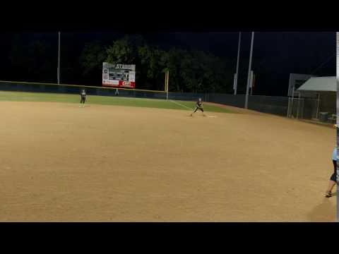 Video of Alexis fielding and throwing at 1st base