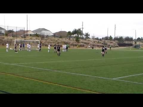 Video of Heather scores penalty kick from outside 18!