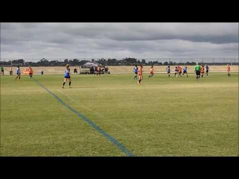 Video of Claire Stevens Class 2020 Midfield (RED #3) Strikers vs Crossfire Surf Cup Highlights 11-26-16