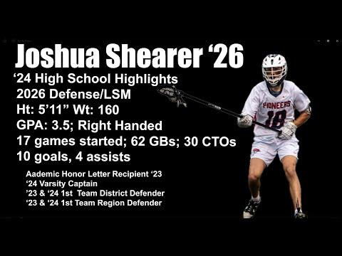 Video of Joshua Shearer '26, Sophomore Highlights 