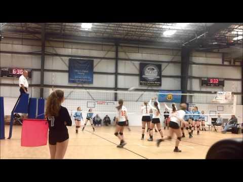 Video of NATALIE ARM #9 5'11" OH GPS CRUSH 17 ORANGE AT INFINITY VS QUICKSET, FUSION & TCA FEB 15   