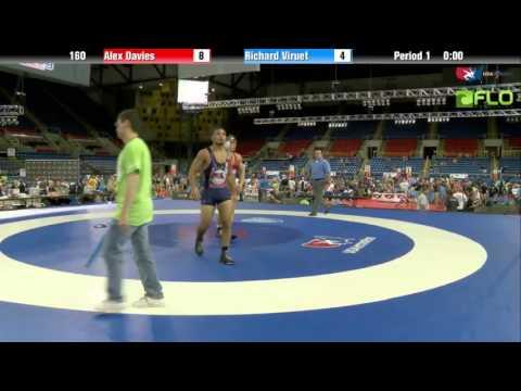 Video of  Junior 160 - Alex Davies (South Dakota) vs. Richard Viruet (Massachusetts)