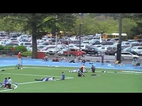 Video of 5/18/2013 - 200m win at regional championships - in lane 4 wearing crimson and gold