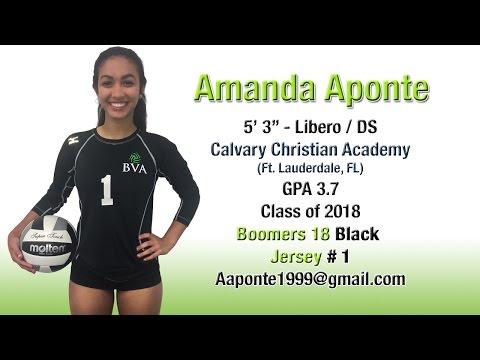 Video of Amanda Aponte - 2017 Libero Highlight Volleyball Video