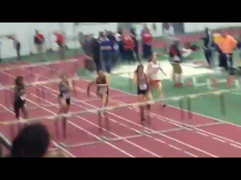 Video of Alaina 55 Hurdles at Patriot Conference 2016