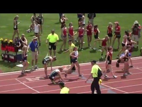 Video of CO State Championships 4x800 (White top #2 PC Runner)