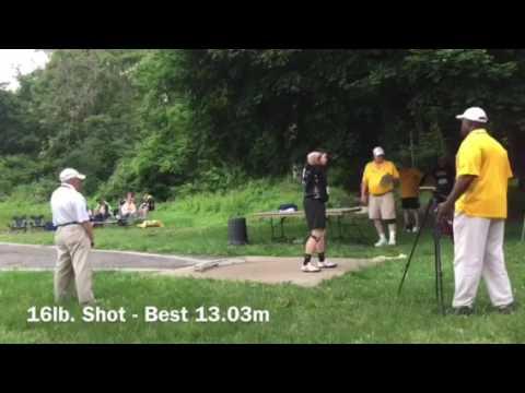 Video of June 2016 - 35lb weight, 16lb shot, 16lb hammer - MAUSATF 2016 Open / Masters Meet