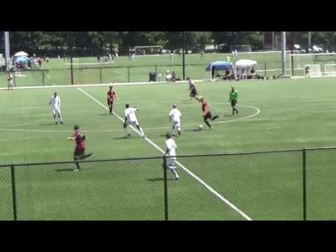 Video of Alex Cooper #34 FC Alliance 98 Black - Dispossession, nutmeg, and weak foot cross