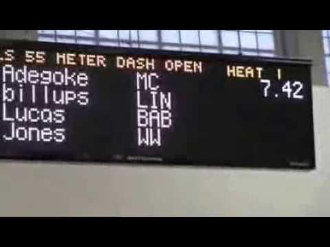 Video of 1-11-14 Jazmine Burnett(55m) Lane5 7.71 