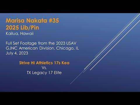 Video of Marisa Nakata 2025 Lib/Pin, #35, Full Set Footage from the 2023 USAV GJNC