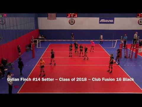 Video of Gylian Finch #14 Setter ~ Class of 2018 ~ Club Fusion 16 Black