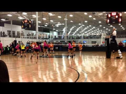 Video of NATALIE ARM #9 5'11" OH GPS CRUSH 17 ORANGE CHC MLK AVA ROX NEON SPORTTIME GOLD JAN-FEB 15