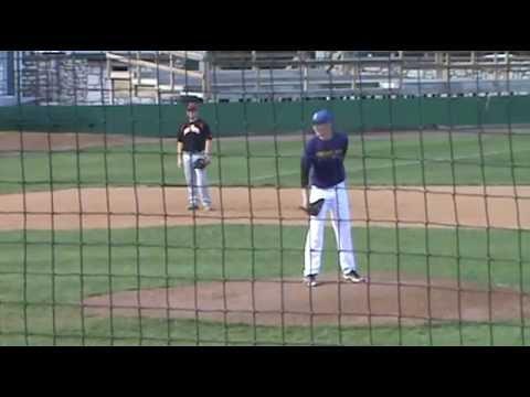 Video of QU Showcase Oct 2014 (raw) Cage,1B (@34),hitting (@1:07), pitching: side view (@4:15), front view (@9:25)