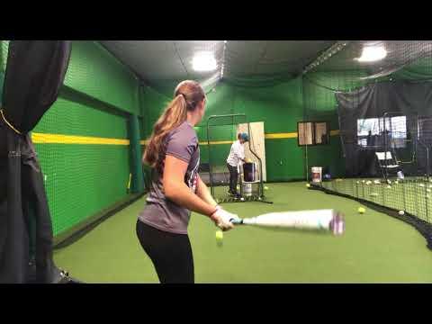 Video of Hitting Practice with Annie Aldrete