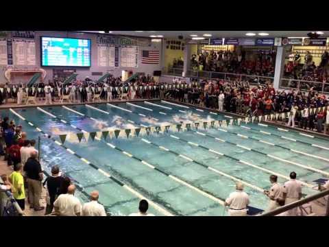 Video of 100 free State Meet 1st place lane 4