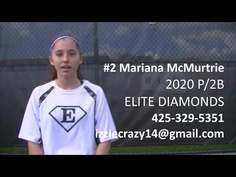 Video of Mariana McMurtrie Softball Skills Video