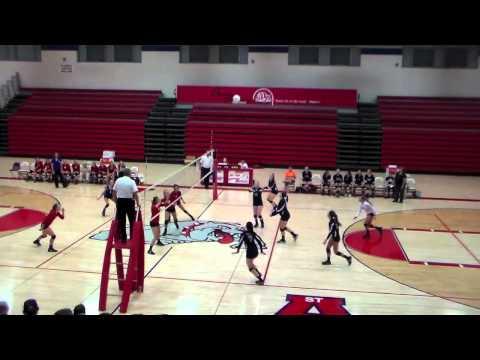 Video of Kendall volleyball skills setting serving and passing