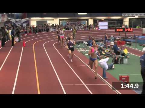 Video of NBN indoor championships 2013 girls 800m record.