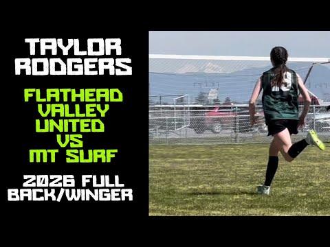 Video of Taylor Rodger FVU Club vs MT Surf 