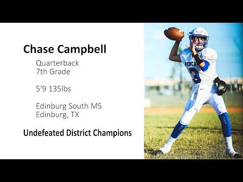 Video of QB Chase Campbell (7th grade) 2016 highlights