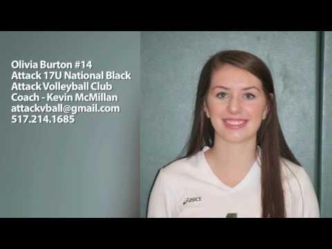 Video of Olivia Burton #14 Attack Volleyball Highlights 2017