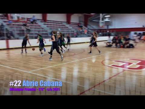 Video of Abrie Cabana #22 5'9 PG/WG 2021 Michigan Premier/Grass Lake Hishschool