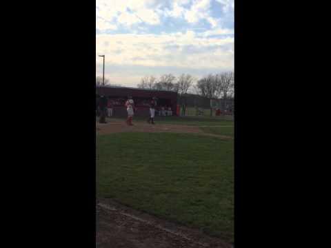 Video of Full count, deep line drive to center, center fielder makes diving catch.