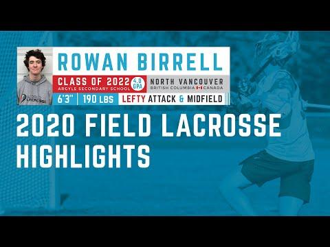Video of Rowan Birrell (Class of '22) Field Lacrosse Highlights 2020