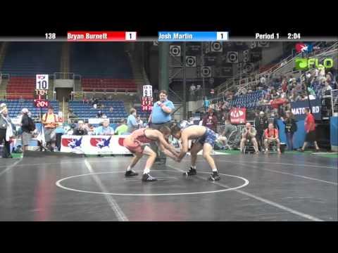 Video of Junior 138 - Bryan Burnett (Kansas) vs. Josh Martin (Illinois)