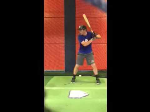 Video of Stephen Hrustich Switch Hitting Catcher Cage Work