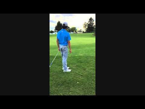 Video of Golf shots. Driver, iron, wedge and putter.