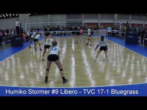 Video of Humiko Stormer - #9 (TVC 17-1 Libero) - March 11-12, 2017 Bluegrass Tournament - Louisville, KY - 17 Open 7th Place finish