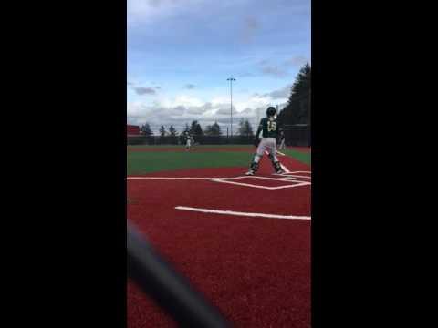 Video of Line Drive Double to RF wall 4.5.16